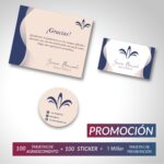 Sticker + Tarjeta de Agradecimiento + Tarjeta de  Presentación (PROMO)